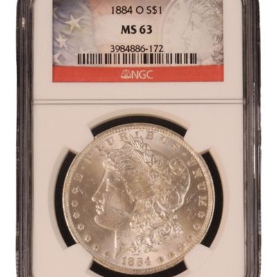 Sale Photo Thumbnail #43: 1884-O Morgan Dollar MS63 NGC