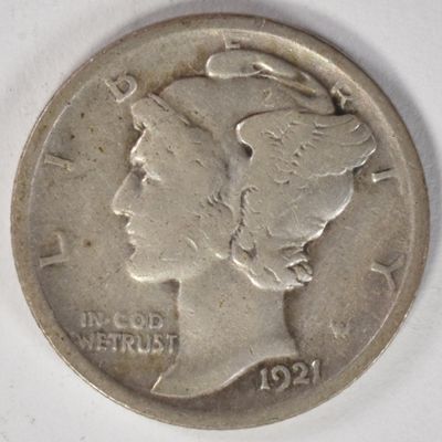 Sale Photo Thumbnail #346: 1921 Mercury Dime