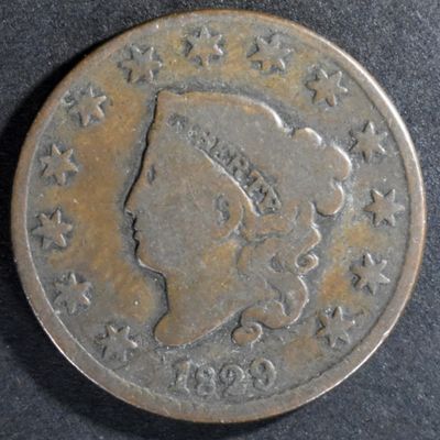 Sale Photo Thumbnail #316: 1829 Liberty Head Large Cent
