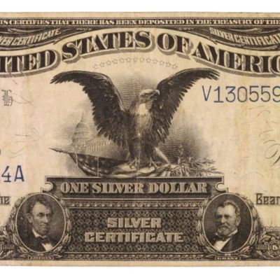 Sale Photo Thumbnail #96: 1899 $1 Black Eagle Silver Cert