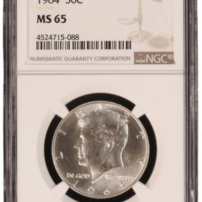 Sale Photo Thumbnail #229: 1964 Kennedy Half Dollar MS65 NGC