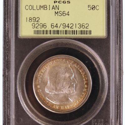 Sale Photo Thumbnail #216: 1892 Columbian Expo Commem Half MS64 PCGS