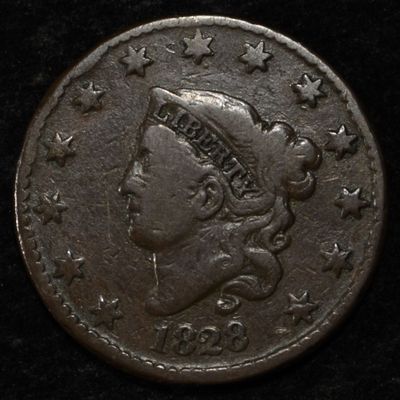 Sale Photo Thumbnail #373: 1828 LARGE CENT VG