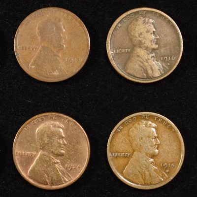 Sale Photo Thumbnail #154: 8 NICE EARLY SEMIKEY WHEAT CENTS