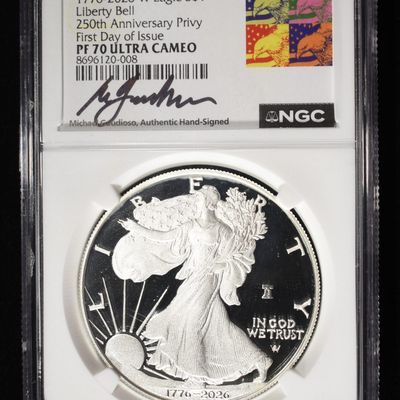 Sale Photo Thumbnail #108: 1776-2026-W ASE LIBERTY BELL NGC PF70 UCAM