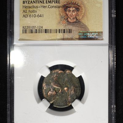 Sale Photo Thumbnail #284: HERACLIUS+HER.CONSTANTINE, AD 610-641 NGC