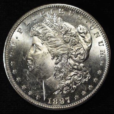 Sale Photo Thumbnail #242: 1897-S MORGAN DOLLAR GEM BU