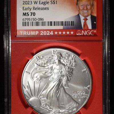 Sale Photo Thumbnail #106: 2023-W AMERICAN SILVER EAGLE NGC MS70 BURNISHED