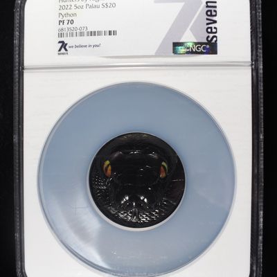 Sale Photo Thumbnail #414: 2022 5 OZ $20 PALAU PYTHON NGC PF70