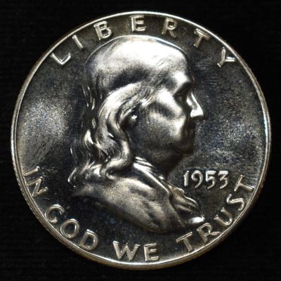 Sale Photo Thumbnail #201: 1953 FRANKLIN HALF DOLLAR GEM PROOF