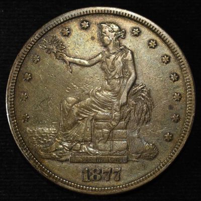 Sale Photo Thumbnail #204: 1877-S TRADE DOLLAR NICE ORIG AU