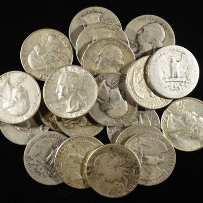 Sale Photo Thumbnail #124: (20) 90% SILVER WASHINGTON QUARTERS