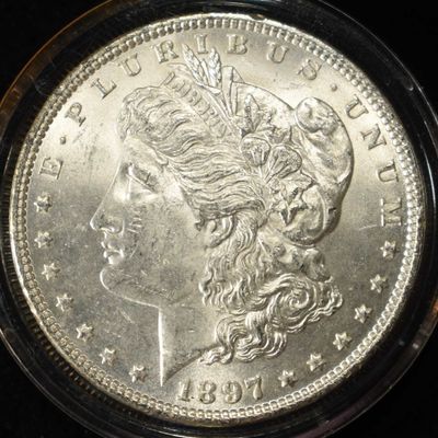 Sale Photo Thumbnail #86: 1897 MORGAN DOLLAR CH BU