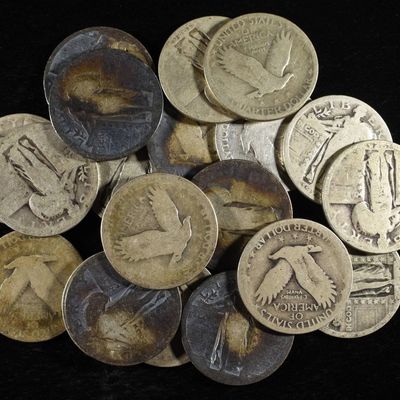 Sale Photo Thumbnail #364: (20) STANDING LIBERTY QUARTERS