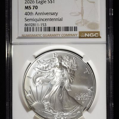 Sale Photo Thumbnail #20: 2026 AMERICAN SILVER EAGLE NGC MS70