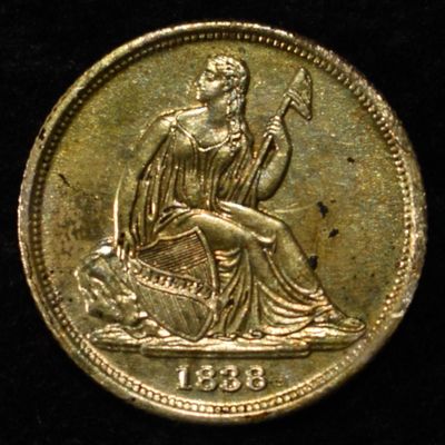 Sale Photo Thumbnail #169: 1838-O NO STARS SEATED LIBERTY DIME BU