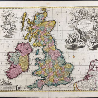 Visscher - Map of the British Isles (England, Ireland, Scotland)
