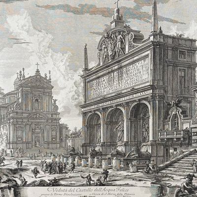 Piranesi, Folio - View of the Fountain of the Aqua Felice [Veduta del Casatello dell'Acqua Felice]
