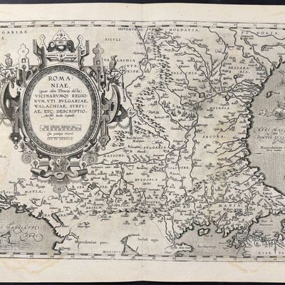 Ortelius, pub. 1587 - Map of Romania