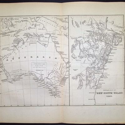 Wilkes - Map of Australia & New South Wales (Australia or New Holland)
