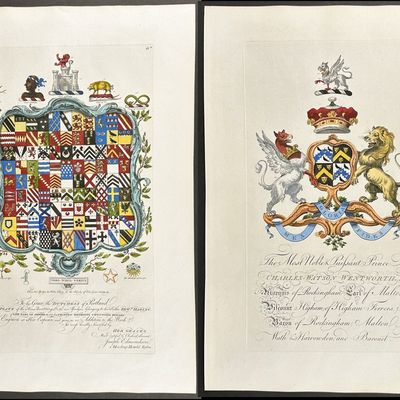 Edmondson - 4 Engravings of Family Crests or Shields