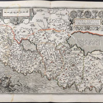 Ortelius, pub. 1587 - Map of the Holy Land