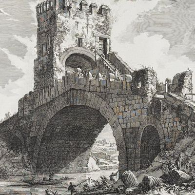 Piranesi, Folio - View of the Ponte Salario [Veduta del Ponte Salario]