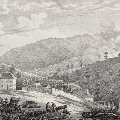 Dumont D'Urville, Australia - Australia; Vue des Defrichemens Au pied du mont Wellington (Ile Van Diemen)