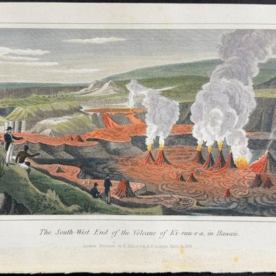 Ellis, Hawaii - The South-West End of the Volcano of Ki-rau-e-a, in Hawaii (Sandwich Islands)