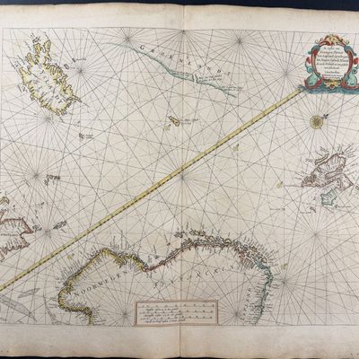 Doncker, pub. 1670 - Map of the Western Coast of Norway, Iceland, and the Eastern Coast of Greenland