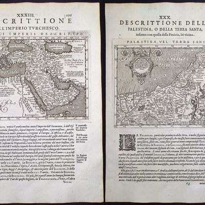 Cernoti & Magini's Ptolemy, pub. 1597 - 5 Maps of Poland, Turkey, Persia, Egypt, Holy Land