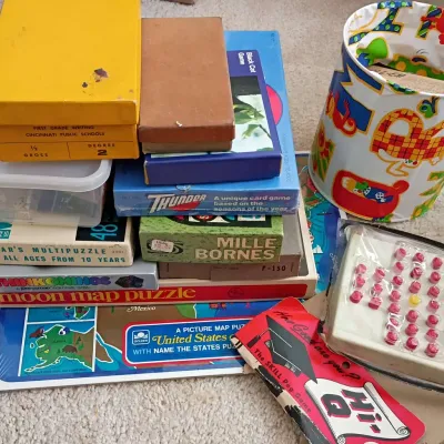 Vintage Puzzles, Card Games, Wooden Games
