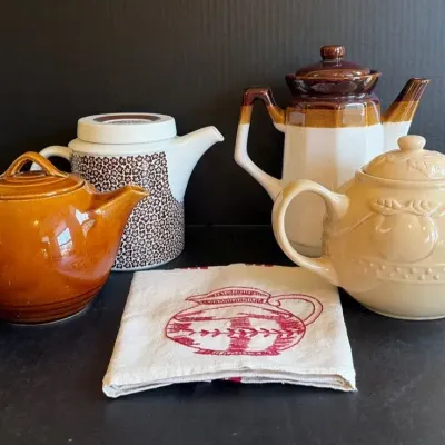 Teapot Assortment Including McCoy Pottery
