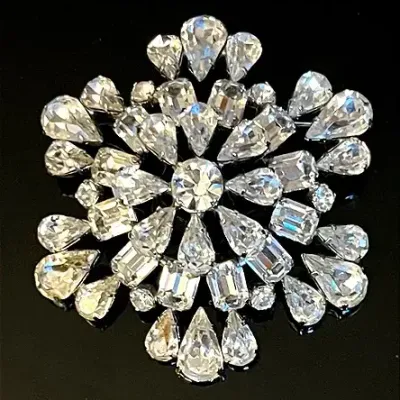 Austrian Crystal Starburst Brooch