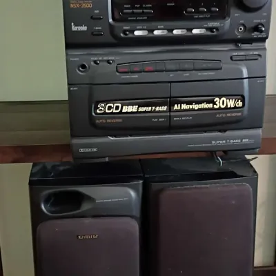 Aiwa NSX-3500 3 Disc CD/Cassette Player with Speakers