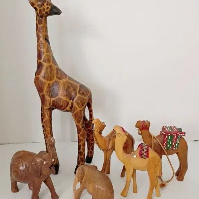 Wood Carved Animals 