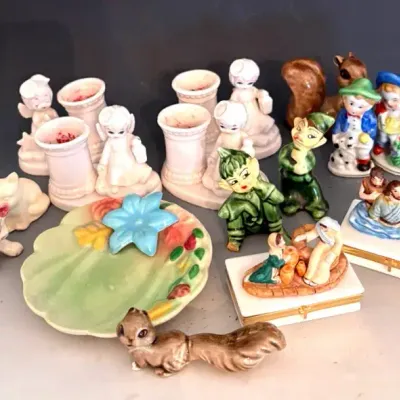 Porcelain Collectibles With Limoges Boxes, 1950’s Elves, Figurines, Occupied Japan, +