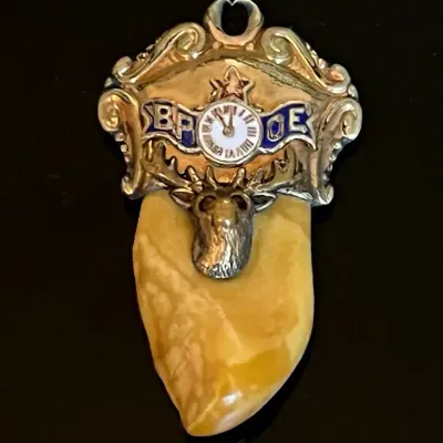 Antique B.P.O.E. Elk’s Tooth Watch Fob