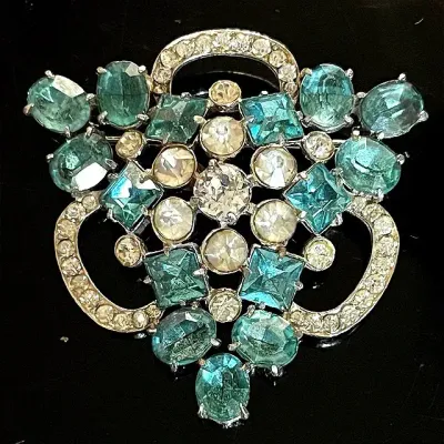 Wiesner Rhinestone Brooch, Vintage 