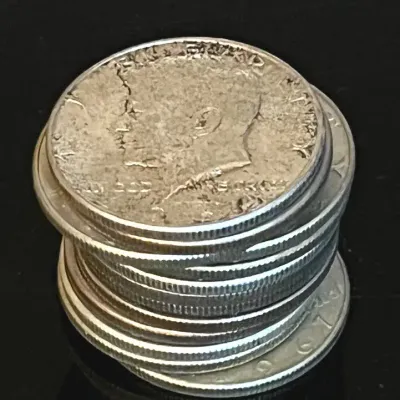 1964 Kennedy Silver Half Dollar with 1965 (2), 1967 (5), 1968 (1), 1971 (2), 1972, 1976