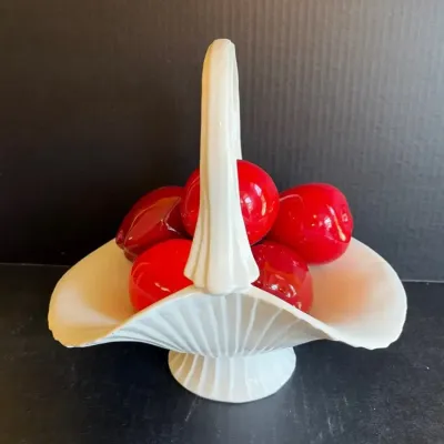 Ceramic Apples In Basket