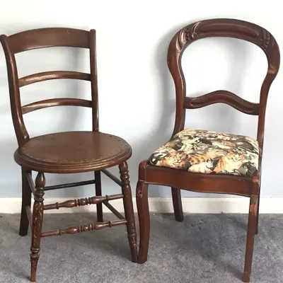 19th Century Walnut Side Chairs