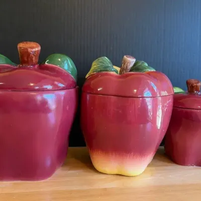 Apple Canister Kitchen Set (3)