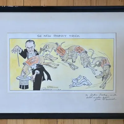 Autographed Joe Parrish Political Cartoon (LR-2)