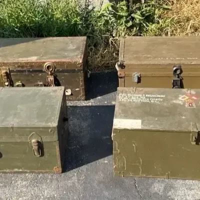 Vintage Military Footlockers