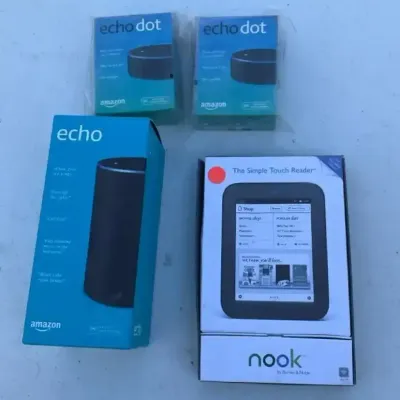 Echo, (2) Echo Dots & a Nook