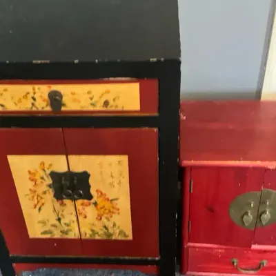 Two Asian Style Accent Tables
