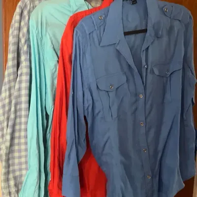 Five Linen Shirts L And XL