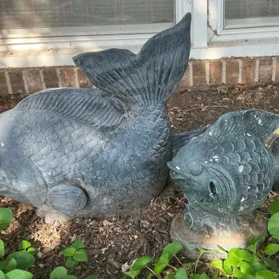 Decorative Garden Fish Concrete & Resin
