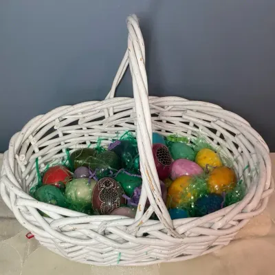 Marble Eggs In Basket